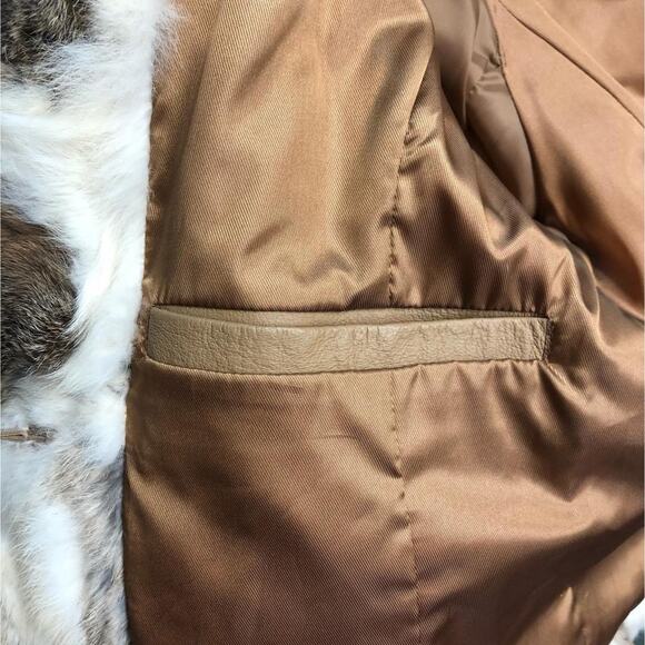WILSONS LEATHER RABBIT FUR JACKET M - Picture 12 of 13